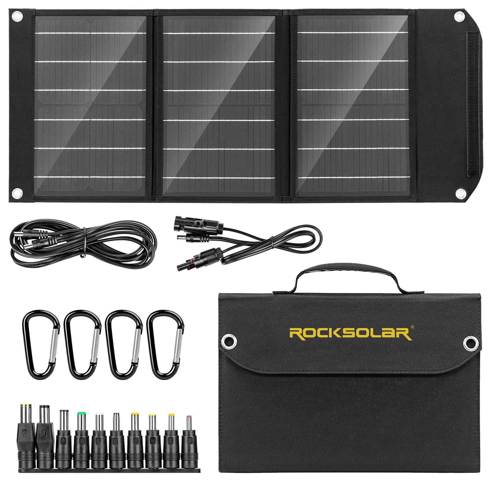 ROCKSOLAR 30W 12V Foldable Solar Panel Portable USB Solar Battery Charger