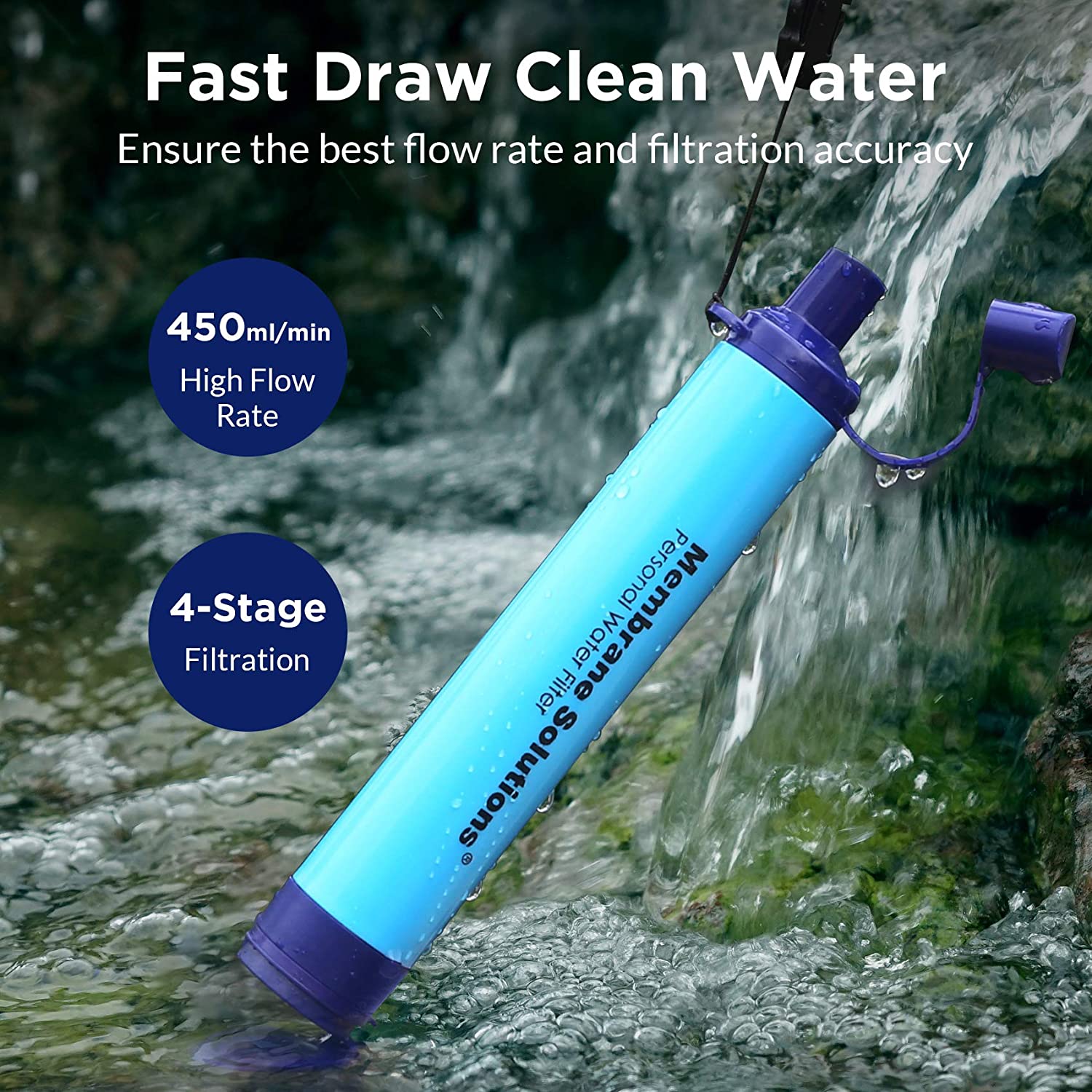Water Filter Straw (Blue)