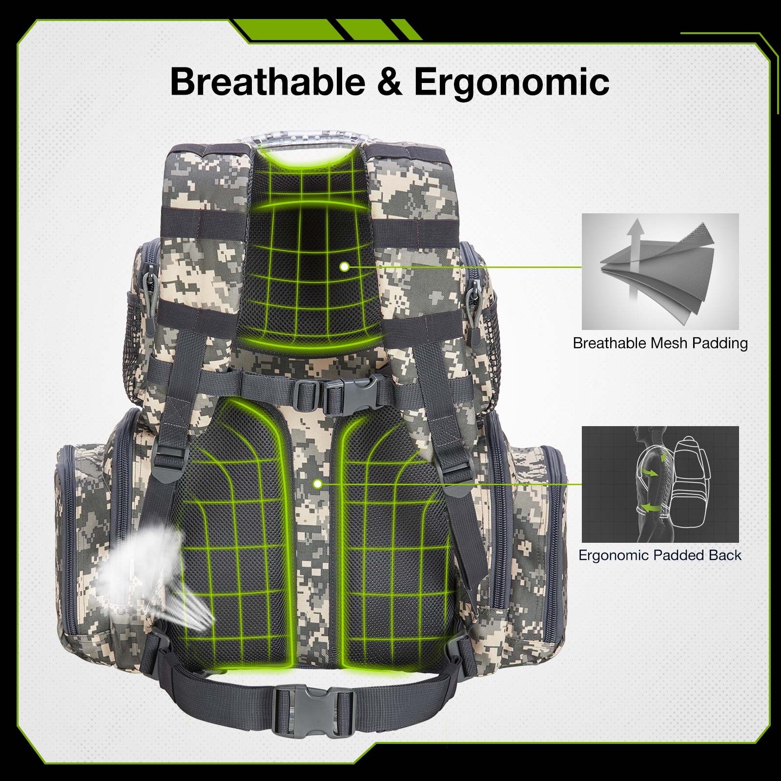 Range Backpack Bag Carrier Range Pack for Outdoors - TideWe