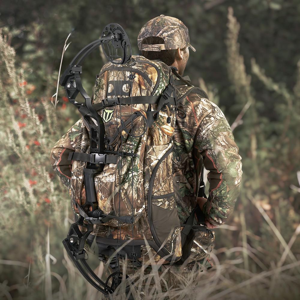 TideWe Hunting Pack 3400cu, Silent Frame Hunting Backpack for Bow/Rifle/Pistol